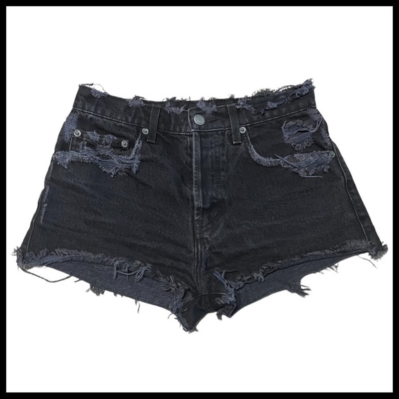 CARMAR Distressed Jean Shorts - Picture 1 of 6